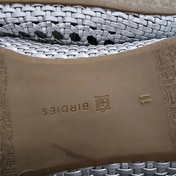 Birdies Silver Woven Starling Vegan Leather
