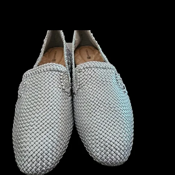 Birdies Silver Woven Starling Vegan Leather