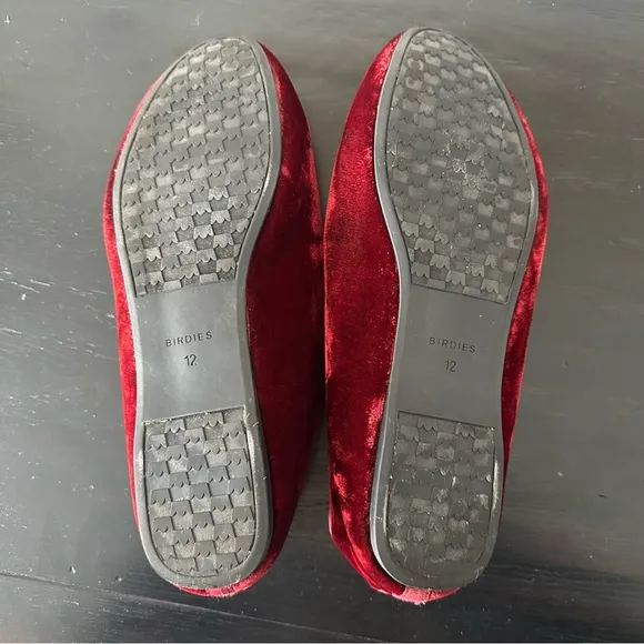 Birdies Starling Flat Women's Shoes 12 Velvet Slip On Loafers Merlot Burgundy