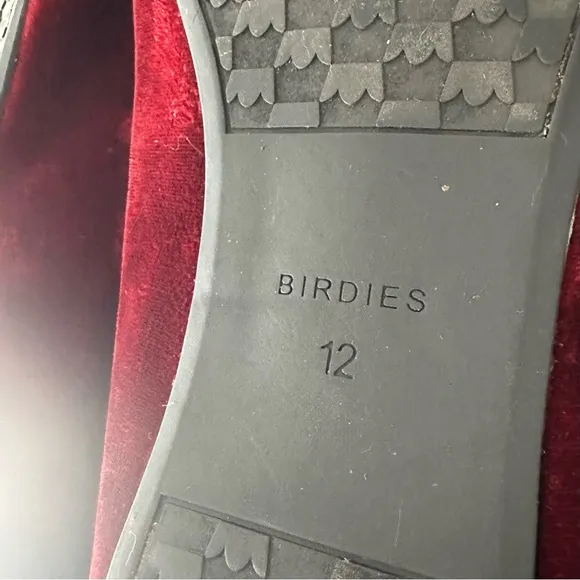 Birdies Starling Flat Women's Shoes 12 Velvet Slip On Loafers Merlot Burgundy