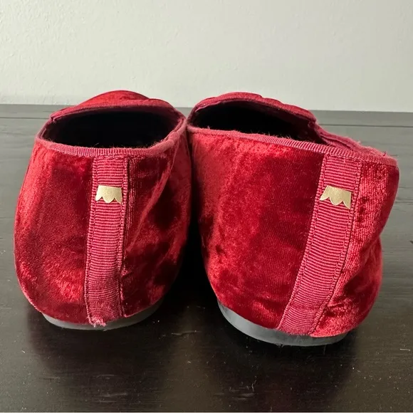 Birdies Starling Flat Women's Shoes 12 Velvet Slip On Loafers Merlot Burgundy