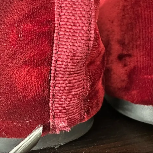 Birdies Starling Flat Women's Shoes 12 Velvet Slip On Loafers Merlot Burgundy