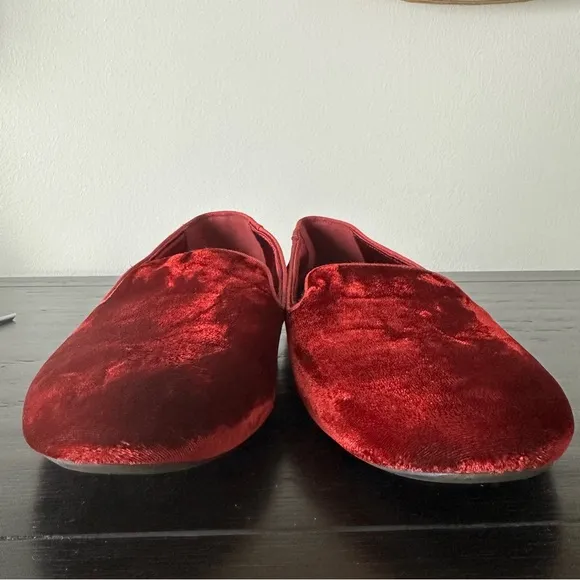Birdies Starling Flat Women's Shoes 12 Velvet Slip On Loafers Merlot Burgundy