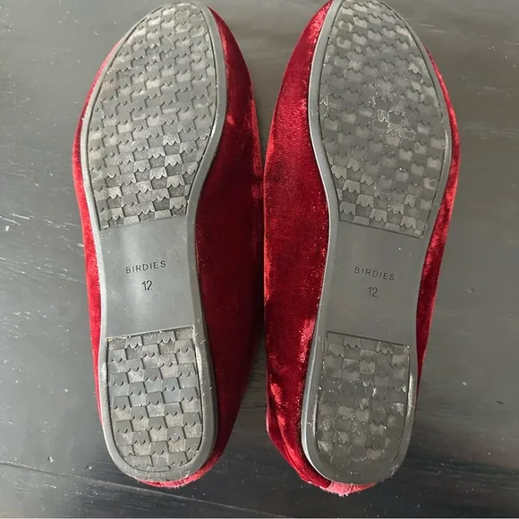 Birdies Starling Flat Women's Shoes 12 Velvet Slip On Loafers Merlot Burgundy