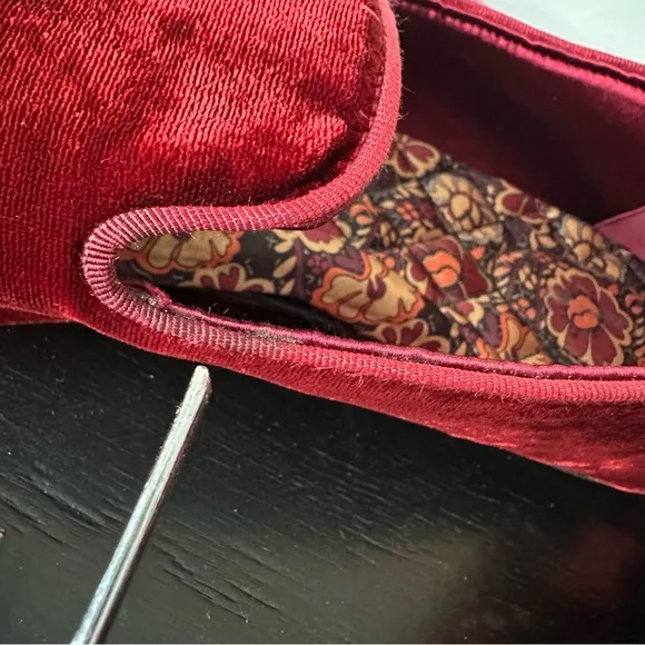 Birdies Starling Flat Women's Shoes 12 Velvet Slip On Loafers Merlot Burgundy
