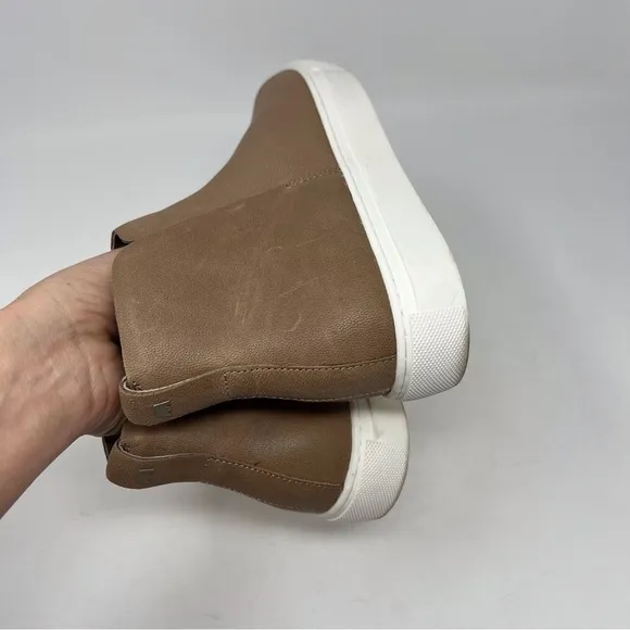 BIRDIES The Falcon Cognac Brown Leather Sneakers Women’s Size 7.5 Neutral SlipOn