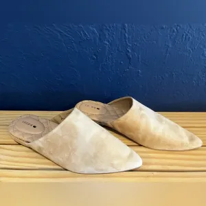 Birdies The Lark Suede Leather Pointed Toe Open Back Mules Size 6