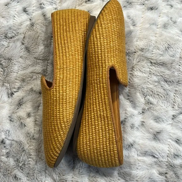 Birdies The Starling Maize Raffia Woven Loafers Sz-10