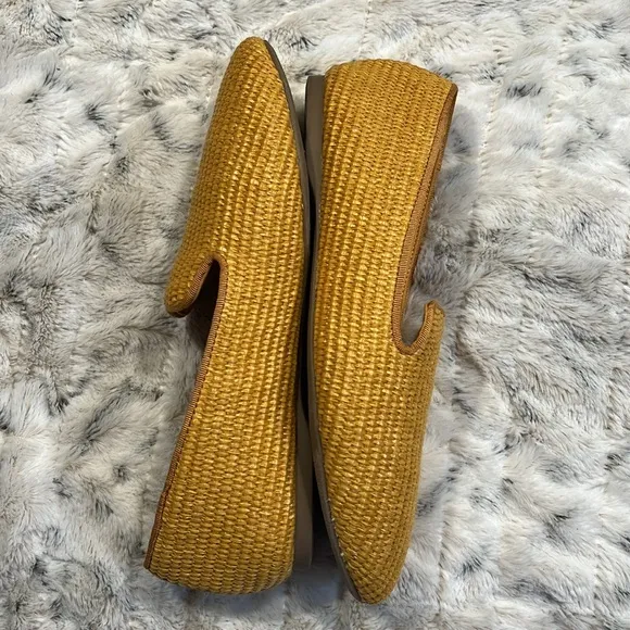 Birdies The Starling Maize Raffia Woven Loafers Sz-10