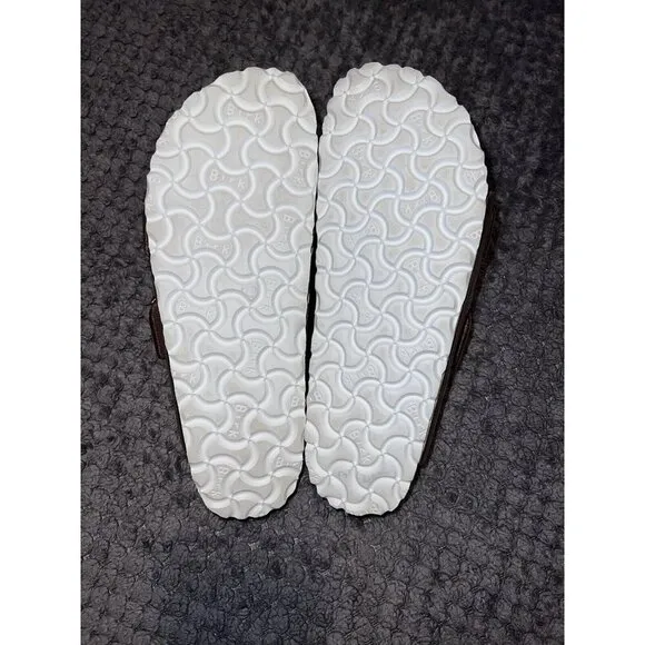 BIRKENSTOCK Arizona Flats Metallic Copper White Everyday Slides Size 38/7