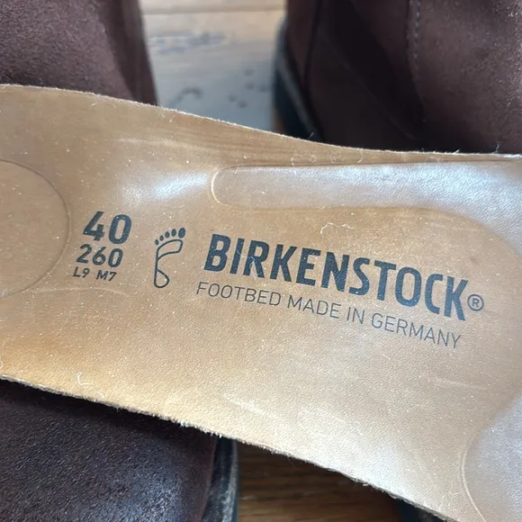 Birkenstock Uppsala Shearling Suede Leather Boots Espresso Brown Size 40 EU 9 US