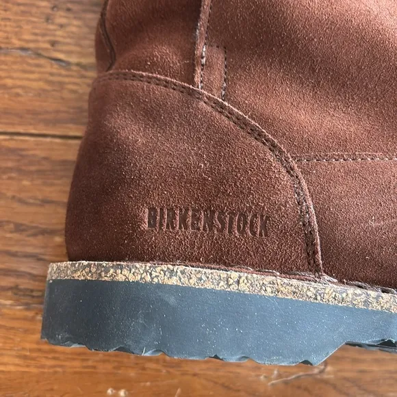 Birkenstock Uppsala Shearling Suede Leather Boots Espresso Brown Size 40 EU 9 US