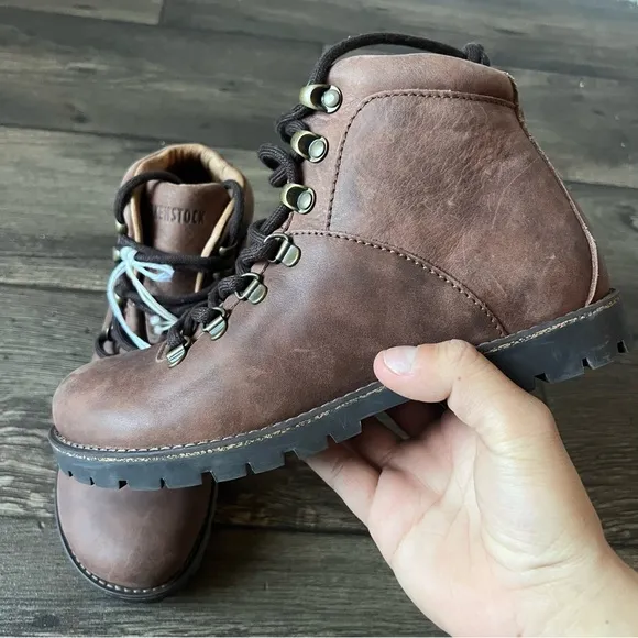 Birkenstocks Women's Jackson Natural Leather Nubuck Boots Brown Size 7