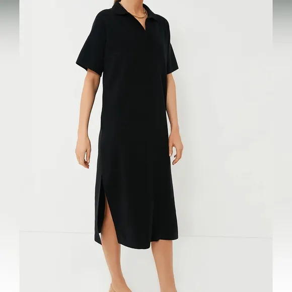 Black Channing Polo Midi Dress