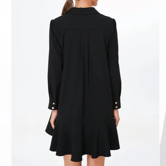 Black Crepe Callahan Shirt Dress