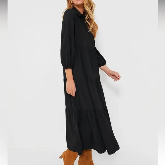 Black Crepe Mabel Maxi Dress NWT