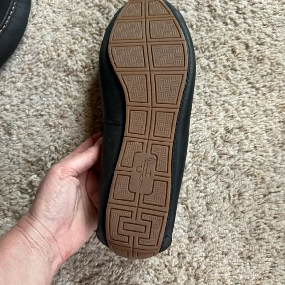 Black Leather Driving Loafers