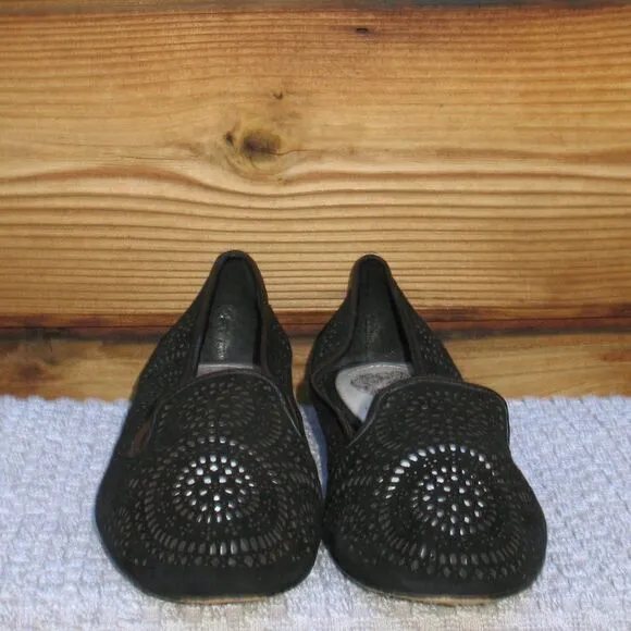 Black Laser Cut Flats