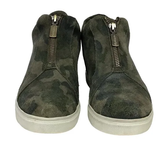 Blondo Glenda Waterproof Camo Hidden Wedge Sneaker Shoe Zip Close 7.5 7 1/2