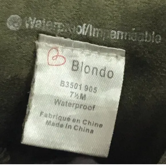 Blondo Glenda Waterproof Camo Hidden Wedge Sneaker Shoe Zip Close 7.5 7 1/2