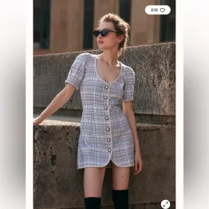 BNWT Free People Plaid Juni B Mini Dress