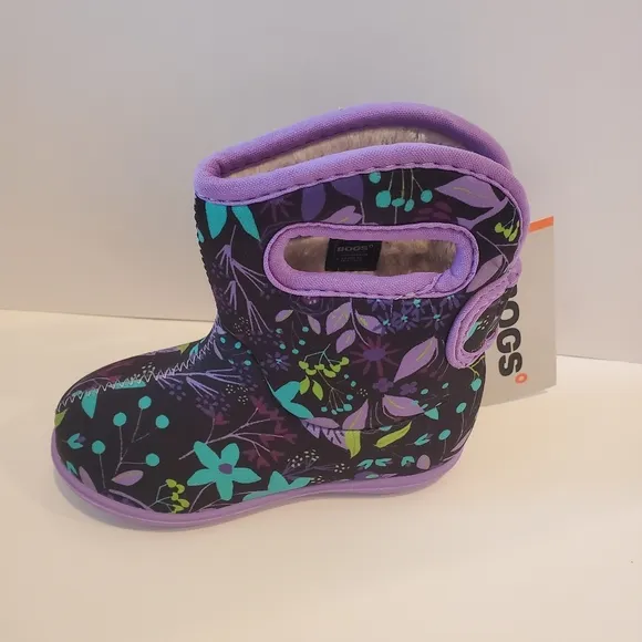 Bogs Bloom ll Cartoon Flower Waterproof Washable Toddler Boots