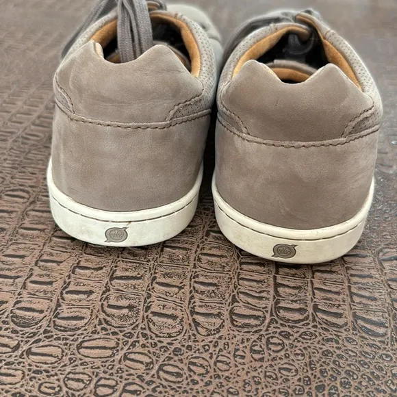 Born Ashram Taupe Leather Sneakers Men’s Size 11 Casual Low Top Lace Up