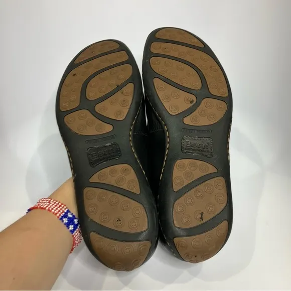 Born black leather loafers size 14