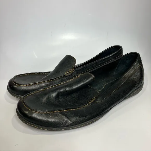 Born black leather loafers size 14