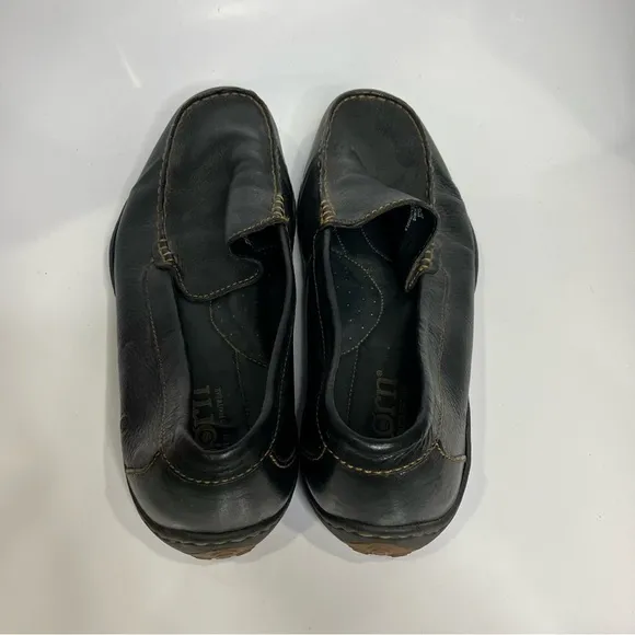 Born black leather loafers size 14