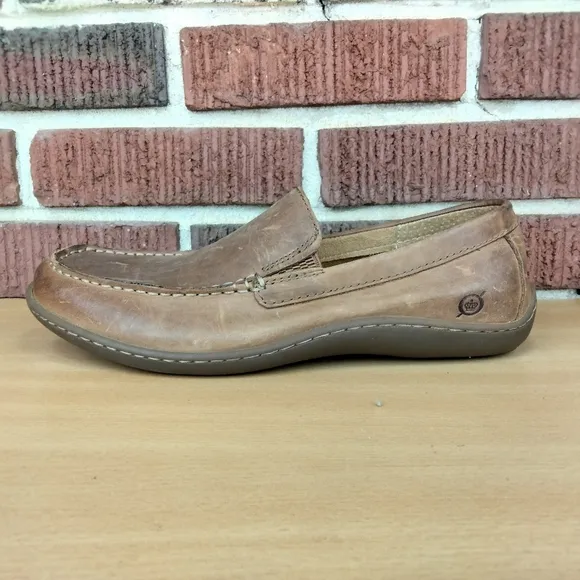 Born Brompton Men's Casual Genuine Leather Loafers in Natural Tan Cabaline Sz. 8