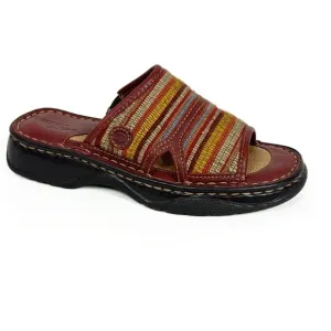 Born Drilles Casual Stripe Multicolor Tweed Slip On Slide Sandals