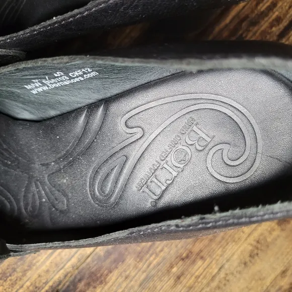 Born leather heeled loafers, 8.5