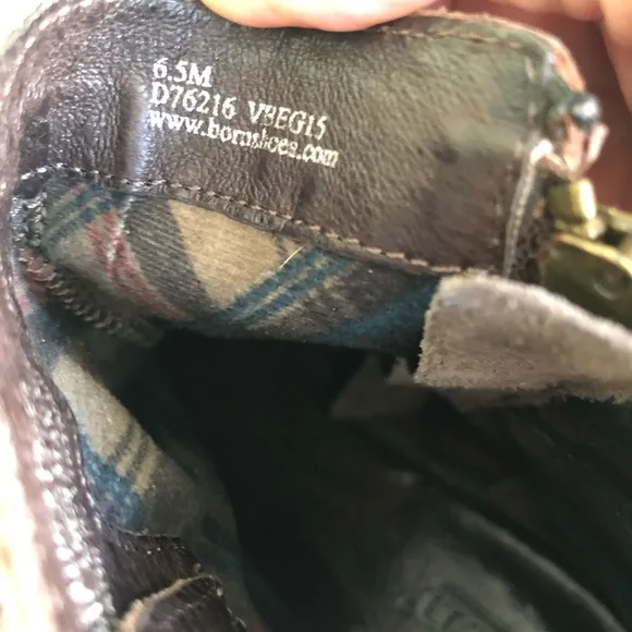 Born McMillan Leather Strappy Buckle Ankle Moto Combat Boots