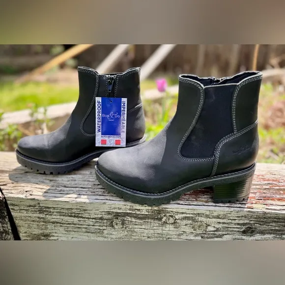 Bos. &amp; Co. Women’s MERCY BLACK ELASTICATED BOOTS Size 39 NEW IN BOX