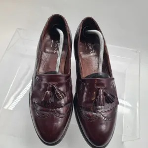 Bostonian Leather Burgundy Kiltie Tassel Loafers 21248 Dress Shoes‎ Mens 12 D/B