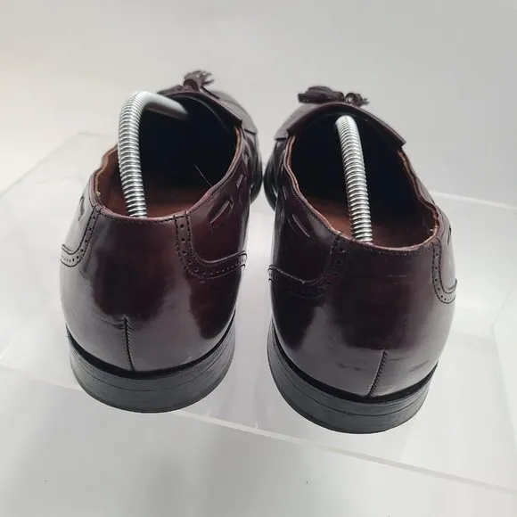 Bostonian Leather Burgundy Kiltie Tassel Loafers 21248 Dress Shoes‎ Mens 12 D/B