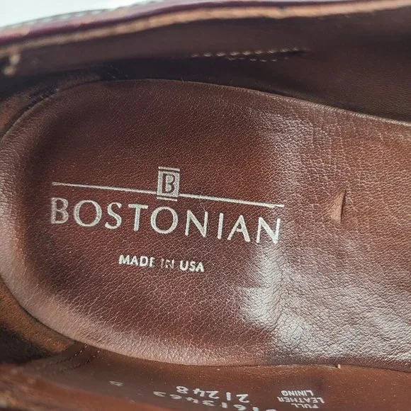 Bostonian Leather Burgundy Kiltie Tassel Loafers 21248 Dress Shoes‎ Mens 12 D/B