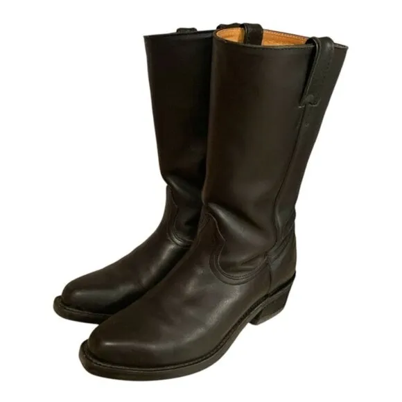 Boulet Leather Western Biker Boots