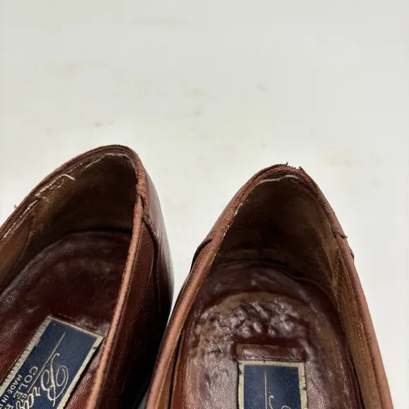 Bragano by Cole Haan Men’s 9 Brown Leather Tassel Loafers