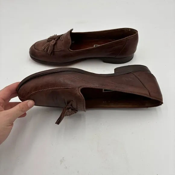 Bragano by Cole Haan Men’s 9 Brown Leather Tassel Loafers