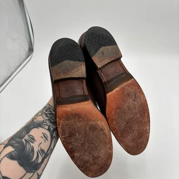 Bragano by Cole Haan Men’s 9 Brown Leather Tassel Loafers