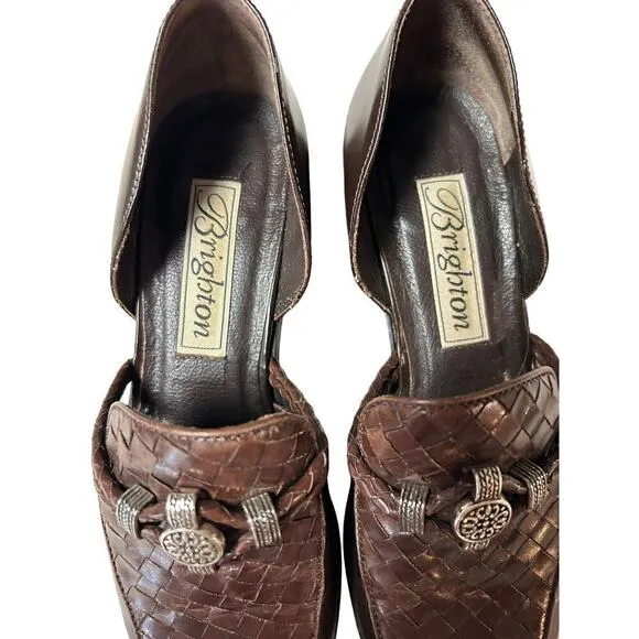 Brighton Holland Brown Open Side Loafers size 5.5M