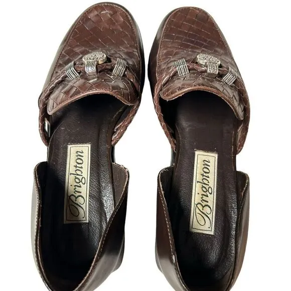 Brighton Holland Brown Open Side Loafers size 5.5M