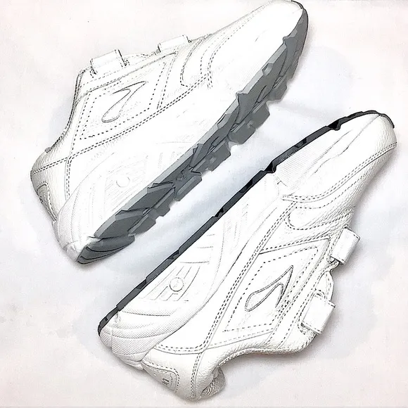 BROOKS ADDICTION WALKER VELCRO V-STRAP, SZ 9.5B MED WIDTH, WHITE, INSOLE READY