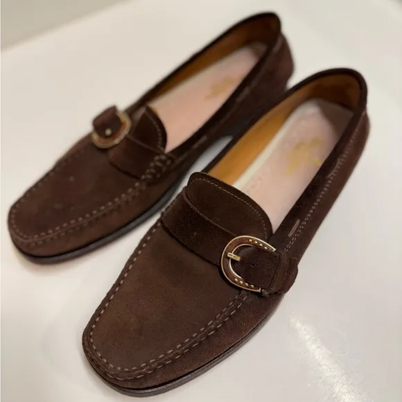 Brooks Brothers Handmade Italian Suede Leather Loafers – Women’s 9 – Gently Used