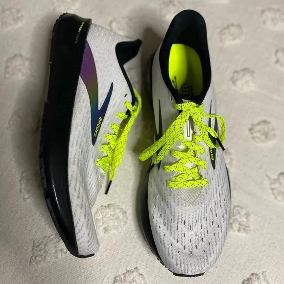 Brooks Hyperion Tempo Women’s Size 9.5 Running Shoes White Neon Green Sneakers