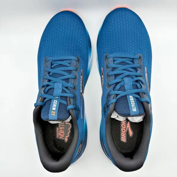 Brooks Mens Glycerin 21 Running Sneakers US 13 Wide EU 47.5 Blue Athletic EUC