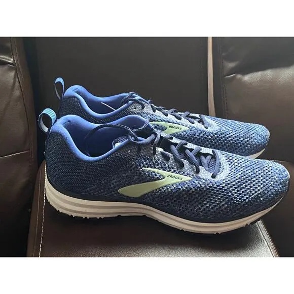 Brooks Womens Size 11 Transmit Energize Neutral Blue Running Lace-Up Sneakers