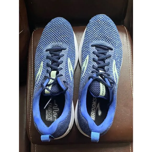 Brooks Womens Size 11 Transmit Energize Neutral Blue Running Lace-Up Sneakers